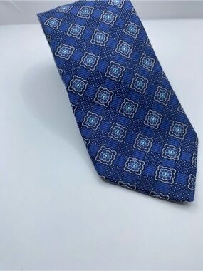 John W. Nordstrom Navy & Light Blue Floral Silk Tie